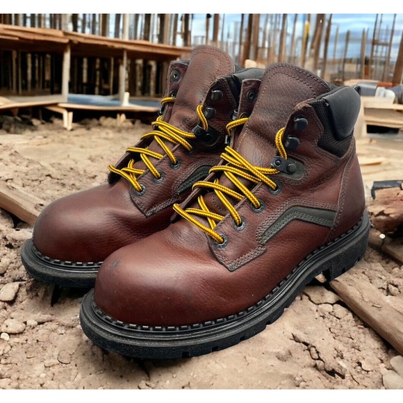 Red Wing 2226 USA Made DynaForce Steel Toe Brown Leather Work Boots Mens 7 EUC - Picture 12 of 12